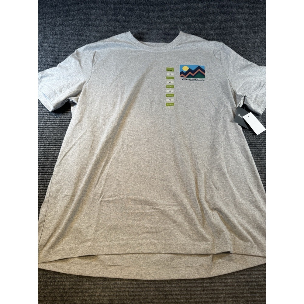 Eddie Bauer Shirt Mens Graphic Tee Gray XL New w/ Tags